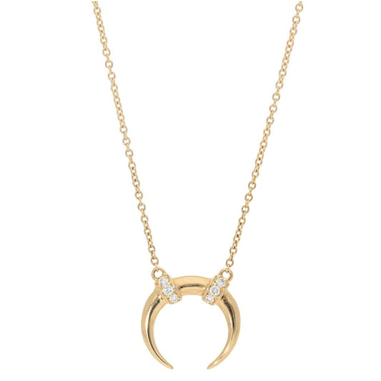 Pave Diamond Horn Pendant