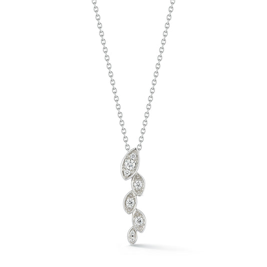Marquise Shape Diamond Drop Pendant