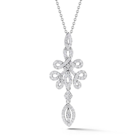 Pave Diamond Swirl Chandelier Pendant