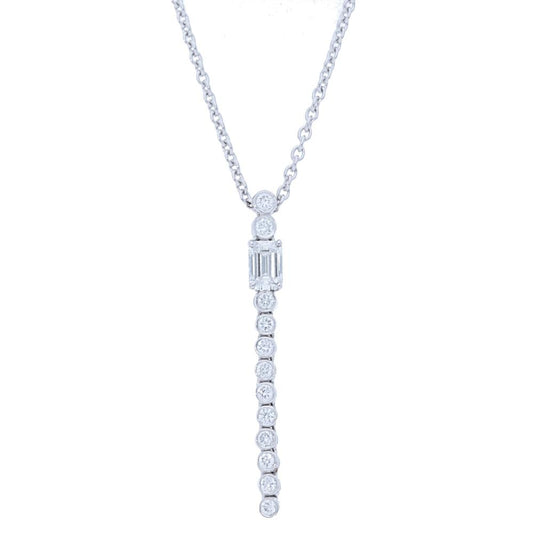 Diamond Bezel Drop with Emerald Pendant