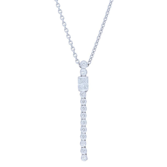 Diamond Bezel Drop with Radiant Pendant