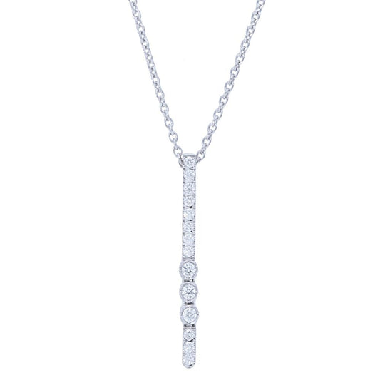 Diamond Stick with 4 Bezel Pendant