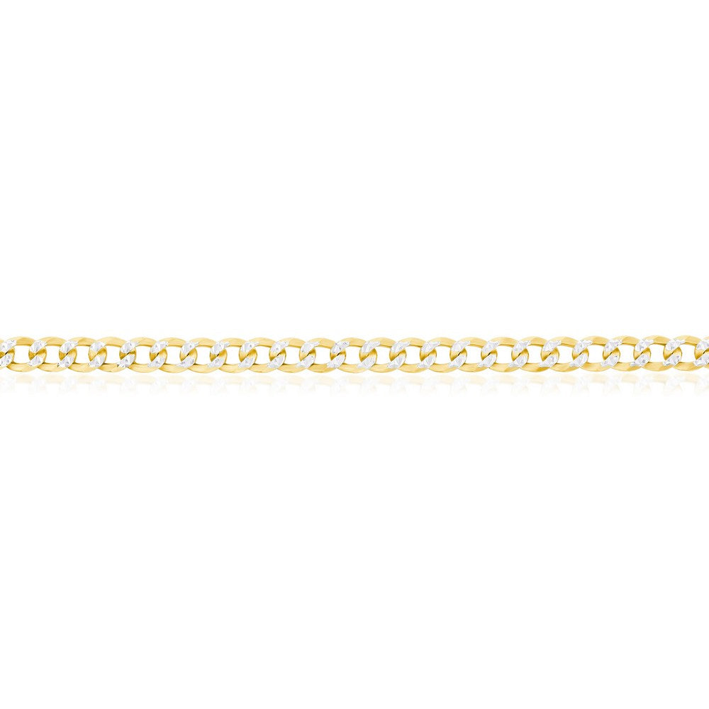 Sterling Silver 4mm Pave Cuban Bracelet - Gold Plated