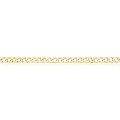 Sterling Silver 4mm Pave Cuban Bracelet - Gold Plated