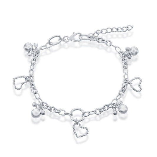 Sterling Silver Multi Charm Bracelet