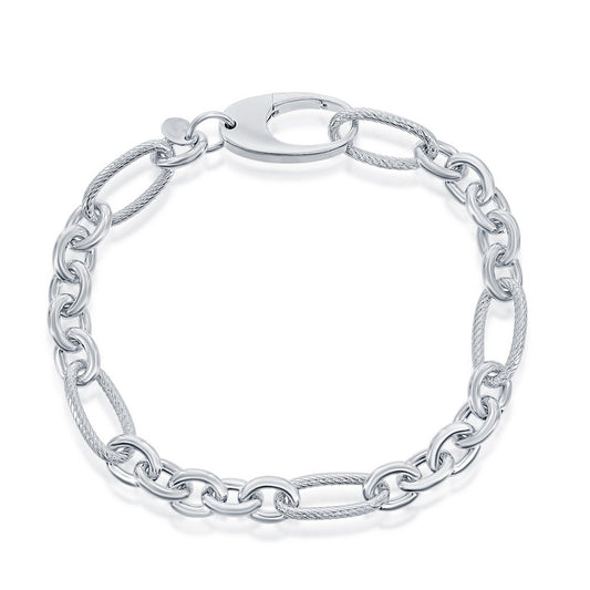 Sterling Silver Open Linked Bracelet