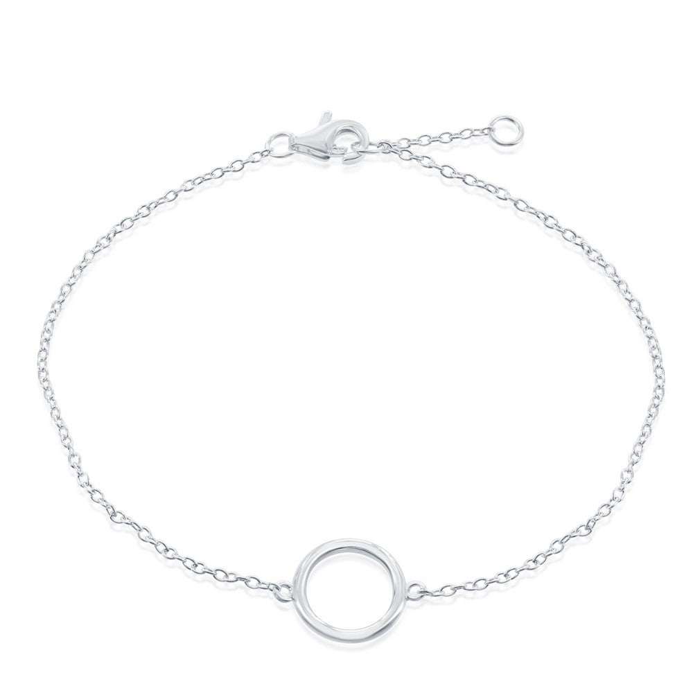 Sterling Silver  Open Circle Bracelet