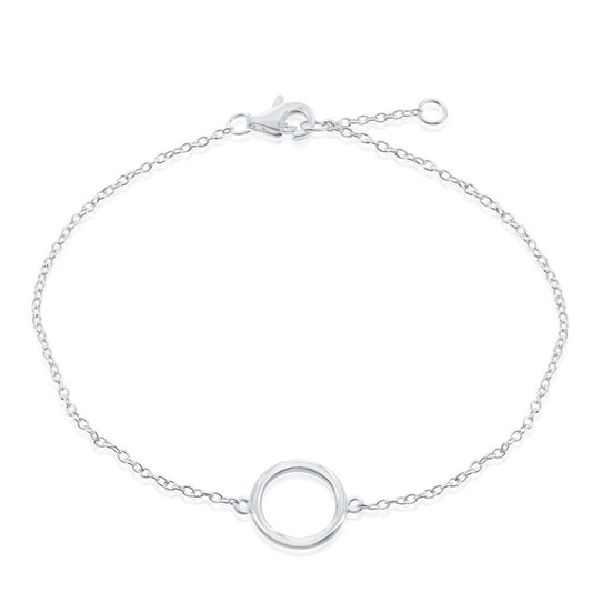 Sterling Silver  Open Circle Bracelet
