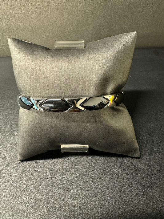 Stainless Steel Black Ceramic Bracelet