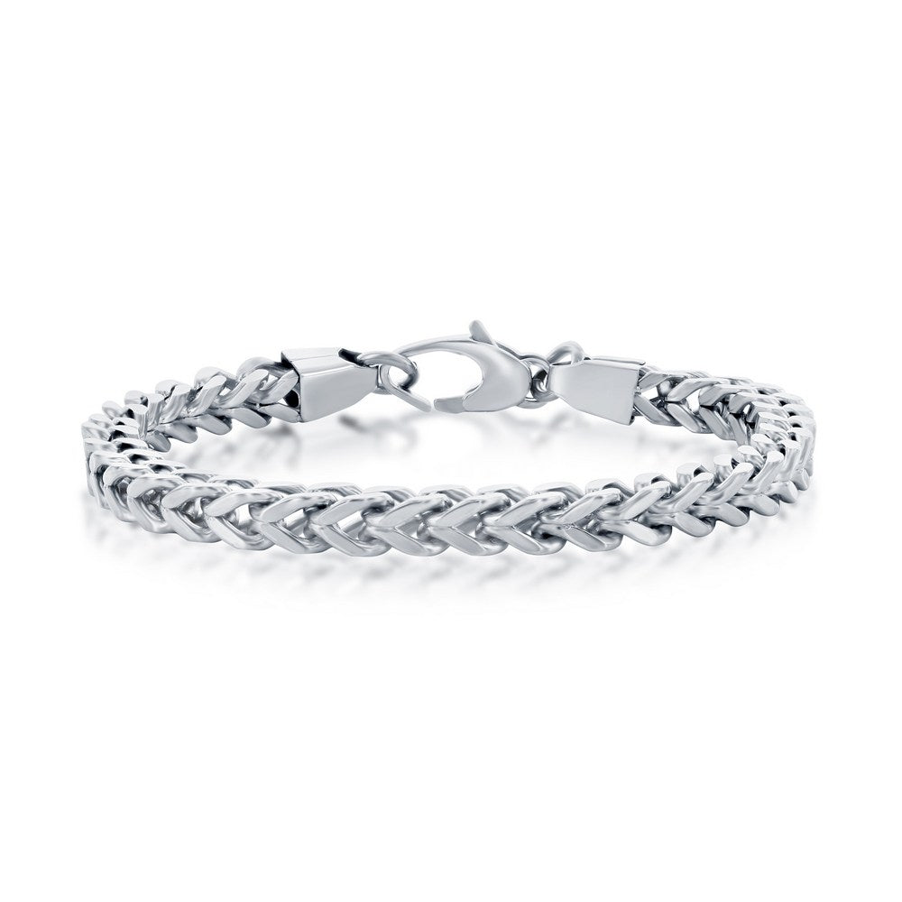 Stainless Steel 7mm Franco Chain Bracelet
