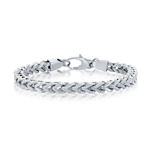 Stainless Steel 7mm Franco Chain Bracelet