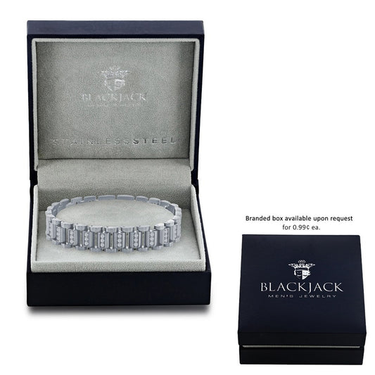 Stainless Steel Linked CZ Bracelet