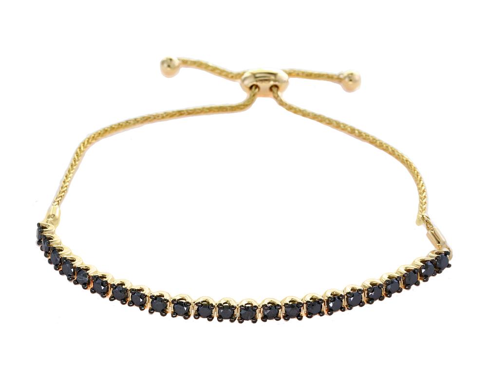 EFFY 14K YELLOW GOLD BLACK DIAMOND, BRACELET