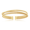 Load image into Gallery viewer, Sterling Silver Triple Wire Designer Bangle, Bonded with 14K Gold Plating
