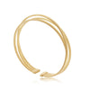 Load image into Gallery viewer, Sterling Silver Triple Wire Designer Bangle, Bonded with 14K Gold Plating
