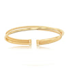 Load image into Gallery viewer, Sterling Silver Polished Wire Bangle, Bonded with 14K Gold Plating
