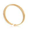 Load image into Gallery viewer, Sterling Silver Polished Wire Bangle, Bonded with 14K Gold Plating

