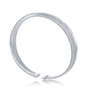 Load image into Gallery viewer, Sterling Silver Polished Wire Bangle, Bonded with Platinum
