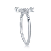 Load image into Gallery viewer, Sterling Silver CZ Cross Ring
