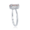 Load image into Gallery viewer, Sterling Silver Four-Prong White Inlay Opal Oval Ring
