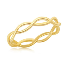 Load image into Gallery viewer, Sterling Silver Intertwined Ring - Gold Plated
