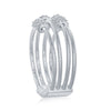 Load image into Gallery viewer, Sterling Silver Designer Ring, Set with CZ, Bonded with Platinium, MADE IN ITALY
