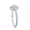 Load image into Gallery viewer, Sterling Silver Round White Opal with CZ Halo Ring
