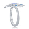 Load image into Gallery viewer, Sterling Silver Blue Inlay Opal Designed Ring
