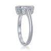 Load image into Gallery viewer, Sterling Silver Square Blue Inlay Opal Ring
