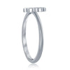 Load image into Gallery viewer, Sterling Silver White Inlay Opal Paw Print Ring
