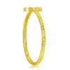 Load image into Gallery viewer, Sterling Silver &#39;P&#39; Initial Hammered Band Ring - Gold Plated
