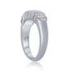 Load image into Gallery viewer, Sterling Silver Striped White Inlay Opal Ring
