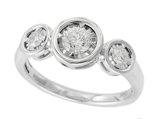 EFFY 14K WHITE GOLD DIAMOND RING