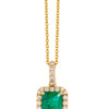 Load image into Gallery viewer, Effy 14K Yellow Gold Diamond, Natural Emerald Pendant
