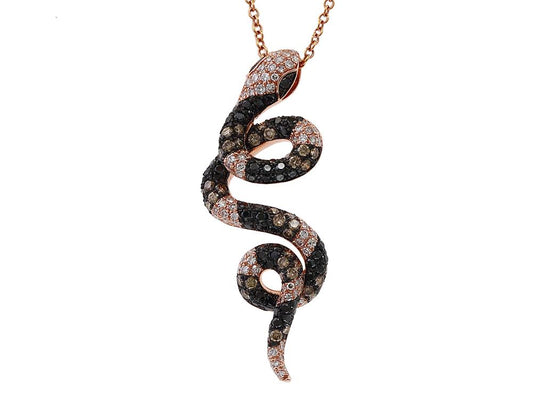 EFFY 14K ROSE GOLD DIAMOND,BLACK DIAMOND,ESPRESSO DIAMOND, PENDANT