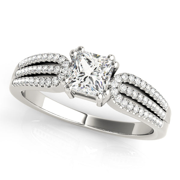 Square Engagement Ring M50543-E-1/3