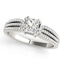 Load image into Gallery viewer, Square Engagement Ring M50543-E-3/4
