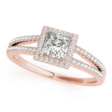 Load image into Gallery viewer, Square Engagement Ring M50549-E-3/4
