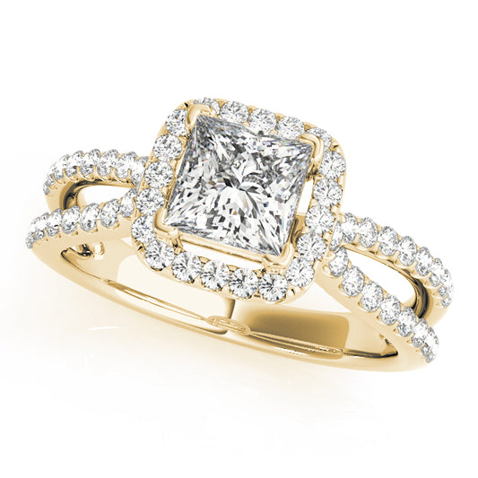 Square Engagement Ring M50552-E-1/3