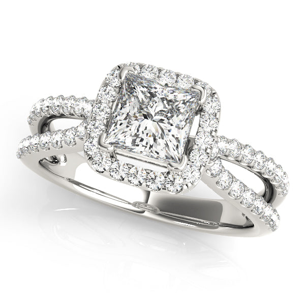 Square Engagement Ring M50552-E-3/4