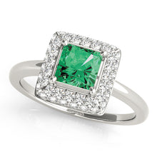 Load image into Gallery viewer, Square Engagement Ring M50565-E-3/4
