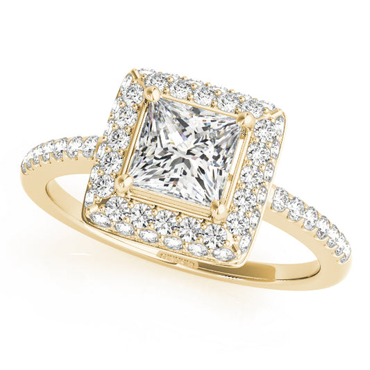 Square Engagement Ring M50568-E-1/3