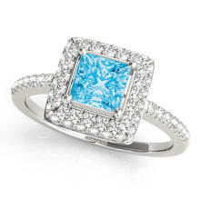 Load image into Gallery viewer, Square Engagement Ring M50568-E-3/4
