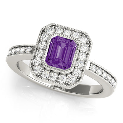 Emerald Cut Engagement Ring M83650-B