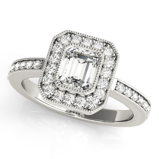 Emerald Cut Engagement Ring M83650-B