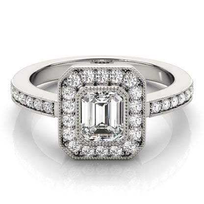 Emerald Cut Engagement Ring M83650-B