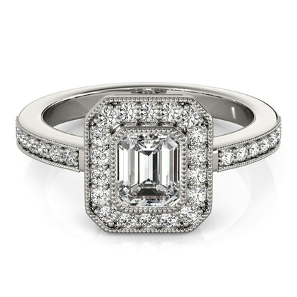 Emerald Cut Engagement Ring M83650-B