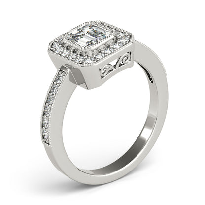 Emerald Cut Engagement Ring M83650-B