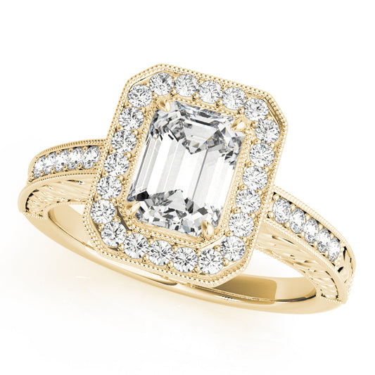 Emerald Cut Engagement Ring M84511-6X4